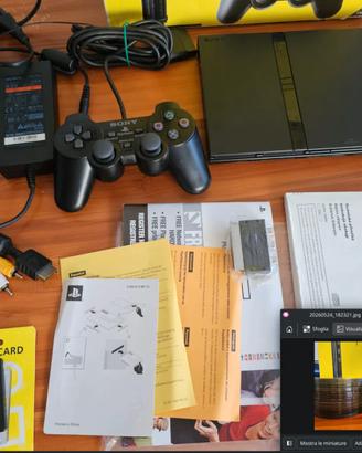 PS2 Slim e Dualshock + Memory card 16MB + OMAGGIO