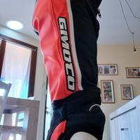 Nuovo Pantalone Pelle Moto con protezioni GI MOTO