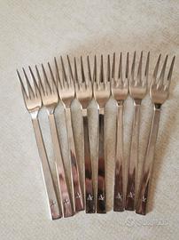 8 forchettine broggi inox 