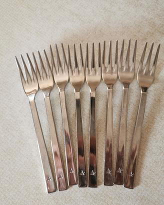 8 forchettine broggi inox 