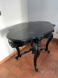 Consolle modernariato legno nera