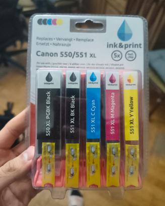 cartucce stampante Canon 550/551 XL