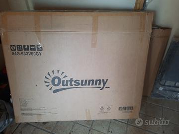 Set da giardino, tavolo,ombrello e 6 sedie 