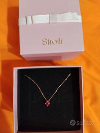 Collana Punto Luce Stroili Oro Rosa Pietra Fucsia