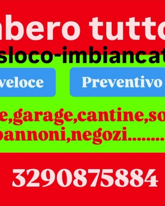 Sgombero tutto 7g/7,tutta la provincia
