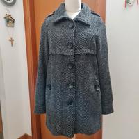 Cappotto Berska a spina di pesce black & white