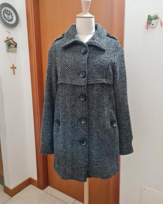 Cappotto Berska a spina di pesce black & white