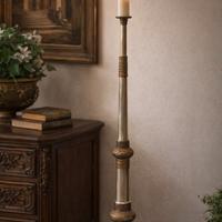 Candelabro Grande in Metallo Lavorato – Vintage –