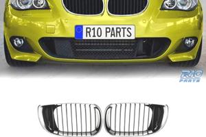 GRIGLIE BMW SERIE 5 E60 E61 03-10 COLORE NERO CROM