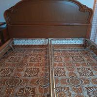 Struttura letto matrimoniale in legno + rete metal