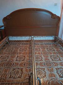 Struttura letto matrimoniale in legno + rete metal