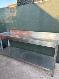 Tavolo da lavoro professionale in acciaio INOX