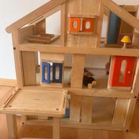 Casa legno bambole originale plantoys