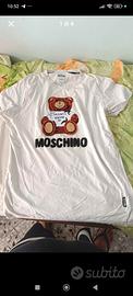 t-shirt uomo con ricamo moschino bianca XXL o XXXL