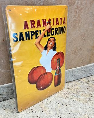 Insegna vintage Aranciata Sanpellegrino