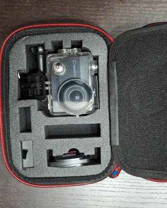 Action Cam Crosstour con custodia e accessori