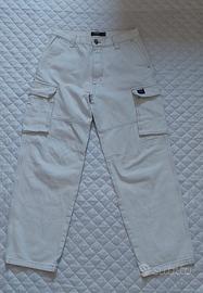 jeans cargo bianchi