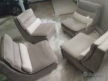 Set Poltrone Chateau d’Ax e Pouf arancione