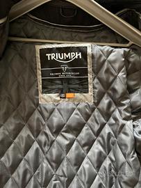 Giacca moto Triumph pelle nera – Mai usata –  TG L