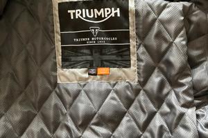 Giacca moto Triumph pelle nera – Mai usata –  TG L