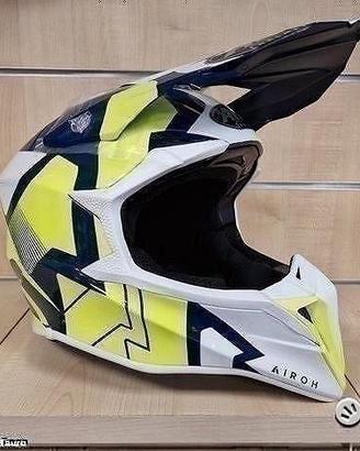 AIROH Casco Cross Wraap - Raze - Blue