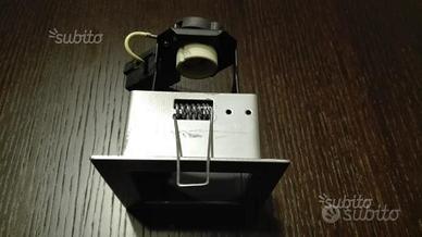 Faretti a incasso quadrati acciaio satinato