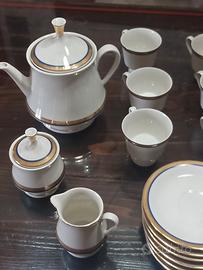 servizio caffè vintage dorato 