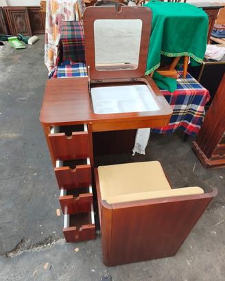 tavolo da trucco, vintage in legno anni 50/60