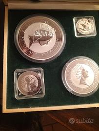 Collezione monete Kookaburra - 1,404 kg AG puro