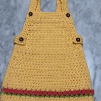 Vestito scamiciata ad uncinetto per neonata