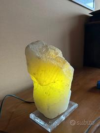 Lampada in Cristallo di Quarzo Bianco Naturale 