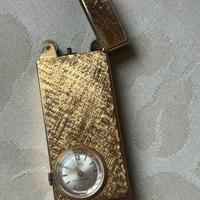 Accendino Diplomat Swisse vintage con orologio