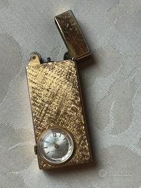 Accendino Diplomat Swisse vintage con orologio