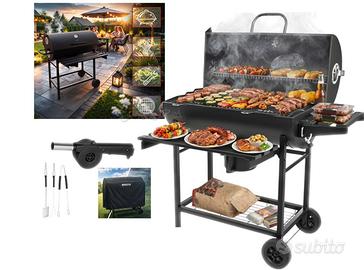 bbq barbecue xxl a carbone carbonella + accessori