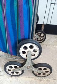 Carrello spesa tre ruote sali scale vintage