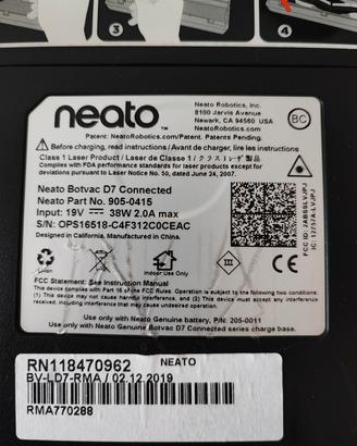 ROBOT ASPIRAPOLVERE NEATO BOTVAC D7