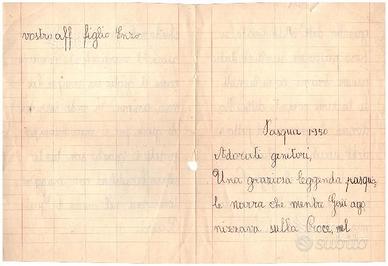 Letterina di Buona Pasqua del 1950