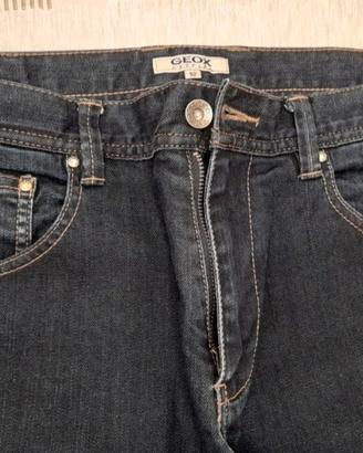 Jeans Geox, taglia 52, denim blu scuro