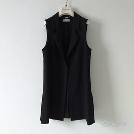 Gilet lungo nero donna Clips More