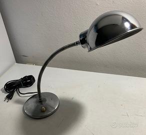 Lampada cromata vintage da ufficio