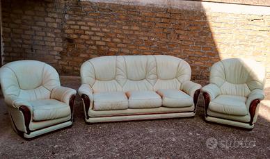 Salotto in vera pelle