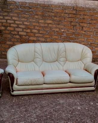 Salotto in vera pelle