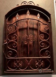 portachiavi decorativo da parete in ferro battuto 