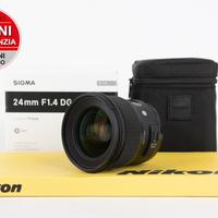 Sigma 24mm f1.4 DG HSM ART Nikon 2 ANNI DI GARANZI