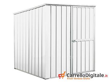 Box da giardino lamiera acciaio 175x185cm bianco