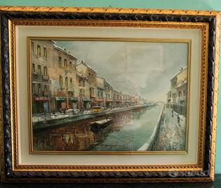 Dipinto olio su tela Eugenio Mantegani