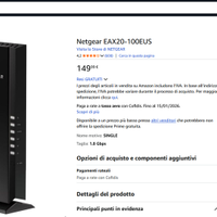 WiFi Extender Netgear AX1800 Dualband EAX20