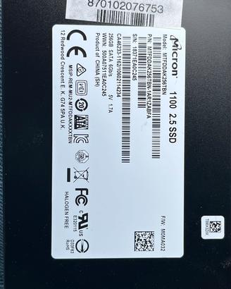 Ssd sata 256 gb