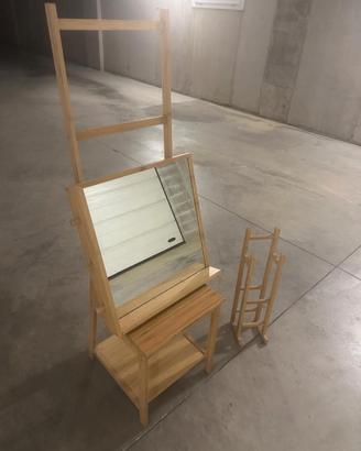 Set bagno IKEA RÅGRUND bambù sedia porta asciugama