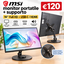 Monitor portatile MSI 16” Full HD + supporto